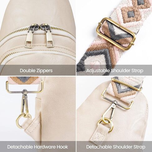KFXFENQ Sling Bag for Women PU Leather Sling Bags for Women Crossbody Fashion Sling Backpack Multipurpose Chest Bag for Women in Kuwait