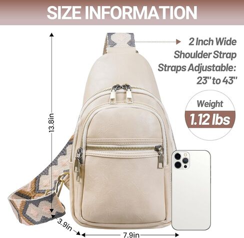 KFXFENQ Sling Bag for Women PU Leather Sling Bags for Women Crossbody Fashion Sling Backpack Multipurpose Chest Bag for Women in Kuwait