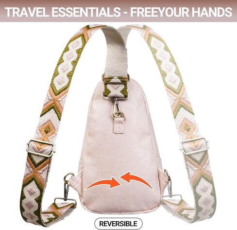 KFXFENQ Sling Bag for Women PU Leather Sling Bags for Women Crossbody Fashion Sling Backpack Multipurpose Chest Bag for Women in Kuwait