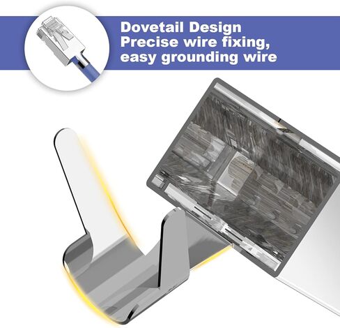 موصل RJ45 محمي VCE Cat7/Cat6A غير يمر عبر 25 حزمة، قابس معياري مطلي بالذهب 50u لكابل Cat7/Cat6A STP/FTP سلك إيثرنت صلب ومجدول in Kuwait