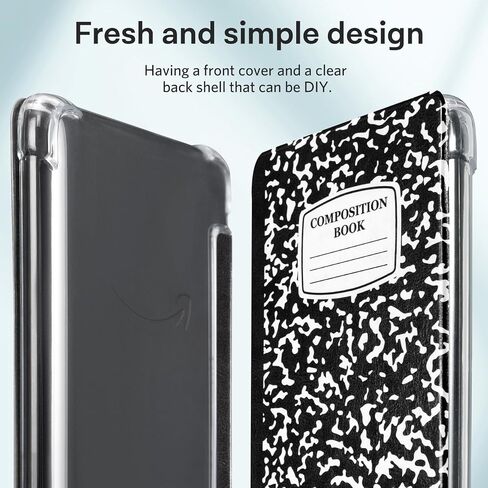 حافظة CoBak لجهاز Kindle Paperwhite (إصدار الجيل الحادي عشر 2023 مقاس 6.8 بوصة) وإصدار Paperwhite Signature - غطاء جلد PU جديد وغطاء خلفي من السيليكون الناعم الشفاف مع ميزة التنبيه التلقائي للنوم in Saudi Arabia