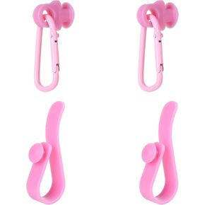 4Pcs Key Holder Set Charms for Bogg Bag,Insert Carabiners & Keychain Holders for Small & Large Beach Bags,Multiple Color Options(Pink)