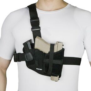 Chest holste Holster for Concealed Carry Adjustable Gun Holster for Men Pistols Fits Glock 19 26 42 43, S&W, Sig P365 and Most Pistols Universal Walking or Running