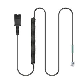 U10P RJ9 to QD Adapter Cable for Plantronics Quick Disconnect Headsets Coil Cord Extension Compatible with Polycom VVX310 VVX410 VVX411 Avaya Mitel ShoreTel NEC Nortel Landline Deskphone