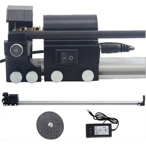 Electric Arrow Saw, Carbon Arrow Cutter with 2x Resin Saw Blade, Adjustable 4.3"-32" Archery Arrow Cutting Saw Tool with Precision Scale, Dust Cover, Aluminum Alloy Arrow Saw