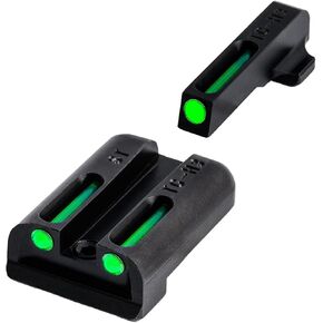 Truglo TFO Tritium & Fiber-Optic Handgun Sight, Durable Compact High-Visible Front & Rear Night Sight Set, Compatible with Sig Sauer Handguns