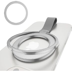 for Magsafe Grip Magnetic Phone Ring Holder Magsafe Loop for iPhone 16 Pro Max,16 Plus,16 Pro,16 15 Pro Max Plus 14 13 12 Mini, Adjustable Kickstand Removable Finger Loop, Wireless Charging Compatible