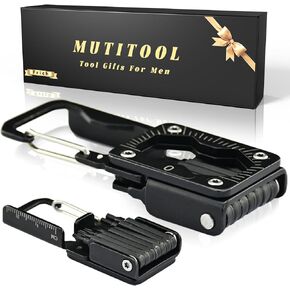 Stocking Stuffers for Men Dad, Multi-Tool with Hex Wrenches, Screwdrivers, Ruler, Joint Levers, Key Ring for Bike Repair Christmas Gifts for Him Husband Birthday Gifts from Daughter Son Wife Kids