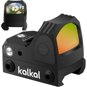 Kalkal Red Dot Sight, 3 MOA Reflex Sight Pistol Red Dot Scope for 20mm Picatinny Rail Mounts, with 4 Brightness Settings, Red Dot Optics Gun Sights for Rifles| Waterproof