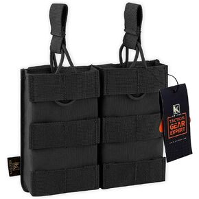 KRYDEX Tactical MOLLE Single/Double/Triple Open-Top 5.56mm Mag Pouch with MOLLE Strap for M4 M16 .223 Magazines