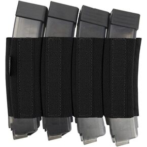 KRYDEX Quad MP5 / MP7 Magazine Holder with Hook Fasteners for MK3 and MK4 Chest Rig