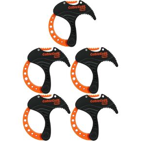 Cable Cuff PRO (5 Pack: 5x Small 1 Inch Diameter) Adjustable, Reusable, Cable Tie Replacements for Extension Cords or Electronics