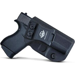 POLE.CRAFT IWB Kydex Holster Custom Fits: Glock 43 / Glock 43X - Inside Waistband Carry Holster - Adj. Cant Retention - Cover Mag-Button - No Wear - No Jitter