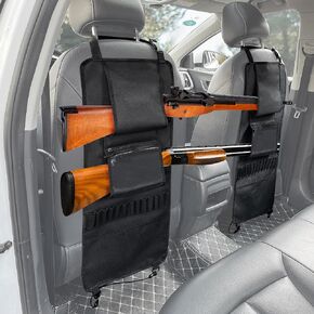 MYDAYS 2 Pack Tactical Seat Back Gun Rack, Camo Front Seat Gun Organizer with Molle Panel Vehicle Gun Holder for Hunting Rifles/Shotguns (Camo)