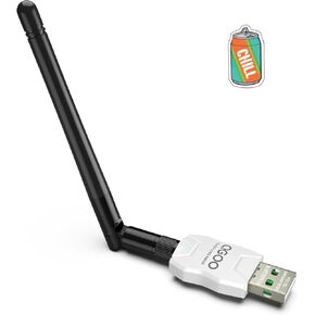 Class 1 Long Range Bluetooth Adapter for PC, QGOO USB Bluetooth Adapter for PC 5.3+EDR, Bluetooth Dongle Bluetooth Receiver Support Windows10/8.1/8/7（white-199）