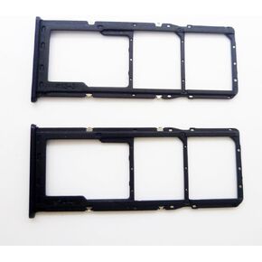 2X Dual SIM Card Tray Holder Slot Replacement Compatible with Samsung Galaxy A21S SM-A217M/DS 6.5 inch (Black)