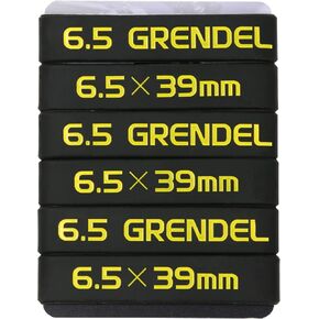 Aolamegs 6.5 Grendel/6.5X39mm Magazine Marking Band 6 Pack (Black-Red)