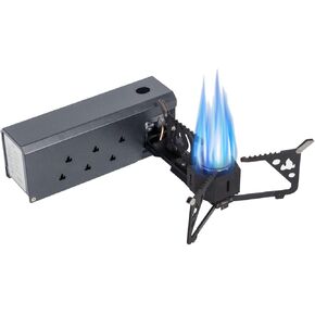Foldable Cassette Stove for Outdoor Camping, Portable Mini Stove with Storage Bag, Silver Gray Color with Frosting