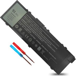 91WH Type MFKVP Laptop Battery for Dell Precision 15 7510 7520 17 7710 7720 M7510 M7710, Replacement fits 451-BBSB 451-BBSE 451-BBSF GR5D3 M28DH T05W1 TO5W1 TWCPG RDYCT 0FNY7 1G9VM, 11.4V 6-Cell