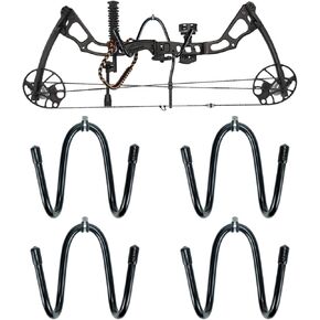 Kesywale Bow Hanger Wall Mount Adjustable Bows Holder Storage Wall Rack to Display Your Bow, Pack of 4 (4)