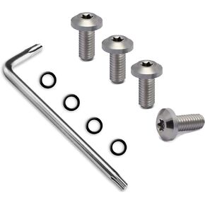 Guuun CZ Grips Screws, 4 O Rings, T10 Torx Key, 4 Stainless Steel Screws Fancy CZ Screws
