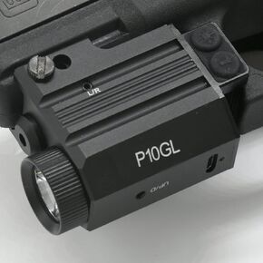HiLight P10GL Pistol Green Laser Sight Light Combo with 500 Lumen Flashlight USB Rechargeable for Compact Pistols Like Glock 19. Class IIIA <5mW