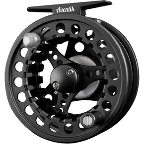 Large Arbor Fly Fishing Reel (3/5, 5/6, 7/8wt), Fly Reel and Pre-Loaded Line Combo, Precision Die Cast from Aluminum Alloy.