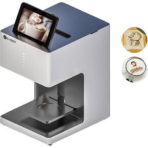 Coffee Latte Art Machine EB-Pro Customized Photo, Text, LOGO Printing Cake Desserts DIY Personalized Decoration for Cafes Bars Museums, Brown FancyBox - Black