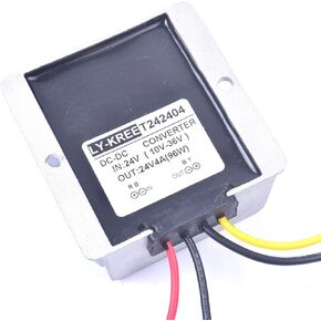 DC 24V 4A Voltage Stabilizer Surge Protector Power Supply Regulator for Trailer Motorhome Camper Truck Vehicle Boat Solar System etc.(DC10-36V Input, DC24V Output)