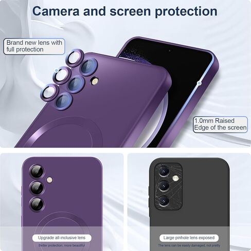 Slim Case for Samsung Galaxy S23 FE 5G, [Camera Lens Protector][Mag-Safe] Thin Metal Matte Silicone Soft Rubber S23 FE Phone Case, Magnetic Wireless Charging Cover for Samsung S23 FE (Green) in Kuwait