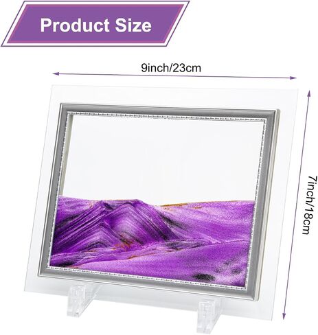 Coitak Moving Sand Art Picture, Dynamic Sand Picture, Desktop Sand Art for Home Decor and Office, Small Size 7"x5(Blue) in Kuwait