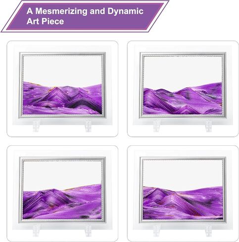 Coitak Moving Sand Art Picture, Dynamic Sand Picture, Desktop Sand Art for Home Decor and Office, Small Size 7"x5(Blue) in Kuwait