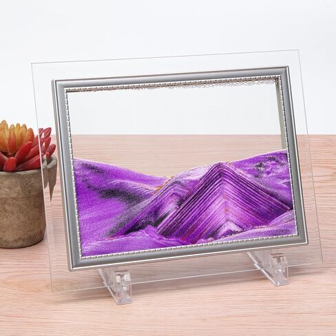 Coitak Moving Sand Art Picture, Dynamic Sand Picture, Desktop Sand Art for Home Decor and Office, Small Size 7"x5(Blue) in Kuwait