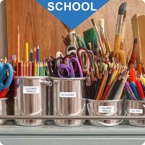 7 قطع بديلة لـ Dymo LetraTag عبوات الورق الملون/عبوات صانع الملصقات البلاستيكية 12 مم × 4 متر (1/2 بوصة × 13 بوصة) لـ dymo LetraTag LT-100H LT200B LT-100T Plus صانع الملصقات، 91330 16952 91331 91332 91333 91334 91335 in Kuwait