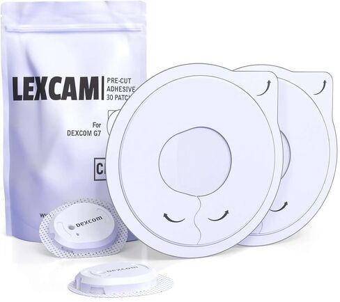 Adhesive Patches Pre-Cut for Dexcom G7, Stelo – Pack of 30 – Waterproof, Transparent Overpatches for Continuous Glucose Monitoring, Sensor is NOT Included. in Kuwait