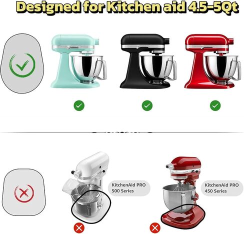 Bamboo Mixer Slider Compatible with Kitchen aid 4.5-5 Qt, Appliance Slider for Tilt Head Kitchen aid Stand Mixer, Kitchen Countertop Storage Mover Sliding Tray for Kitchen aid 4.5-5 Qt in Saudi Arabia