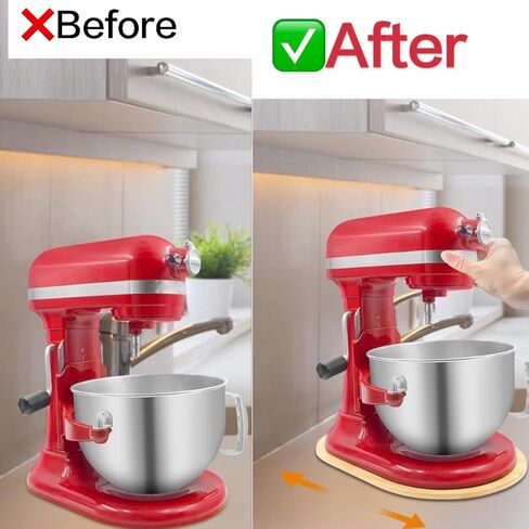 Bamboo Mixer Slider Compatible with Kitchen aid 4.5-5 Qt, Appliance Slider for Tilt Head Kitchen aid Stand Mixer, Kitchen Countertop Storage Mover Sliding Tray for Kitchen aid 4.5-5 Qt in Saudi Arabia