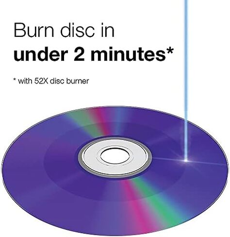 Verbatim CD-R 700MB 52X DataLifePlus White Thermal Printable, Hub Printable - 50pk Spindle in Saudi Arabia