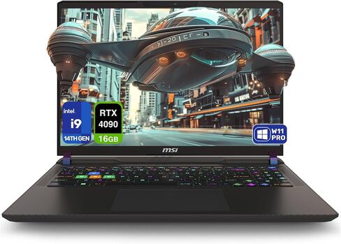 MSI 16" Vector 16 HX Gaming Laptop, Intel i9-14900HX, 64 GB DDR5 RAM, 4 TB PCle SSD, 16" QHD+ (2560x1600), Nvidia G-Force RTX 4090, W11 Pro in Saudi Arabia