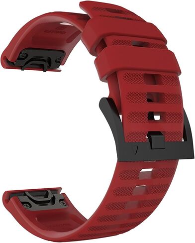 Silicone Watch Bands, Quick Release Watch Strap for Garmin Fenix 6X Pro/Sapphire, Stainless Steel Buckle Smart Watch Replacement Sport Watch Strap Wrist Straps For Fenix 3 3HR 5X Plus 7X Pro in Saudi Arabia