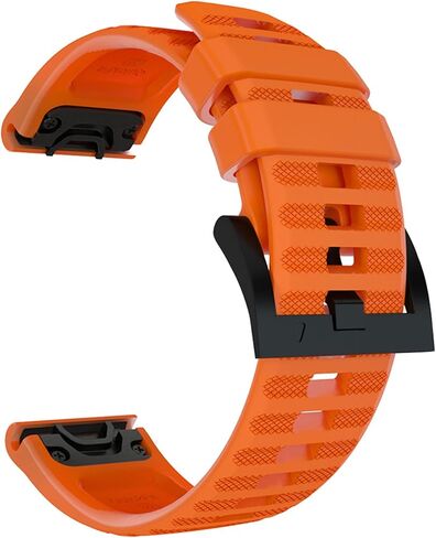 Silicone Watch Bands, Quick Release Watch Strap for Garmin Fenix 6X Pro/Sapphire, Stainless Steel Buckle Smart Watch Replacement Sport Watch Strap Wrist Straps For Fenix 3 3HR 5X Plus 7X Pro in Saudi Arabia