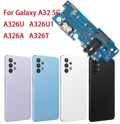 منفذ شحن USB لهاتف سامسونج جالاكسي A32 5G A326U A326A A326T A326U1 استبدال الجمعية منفذ USB نوع C لوحة الشاحن طقم أدوات إصلاح موصل الحوض in Kuwait