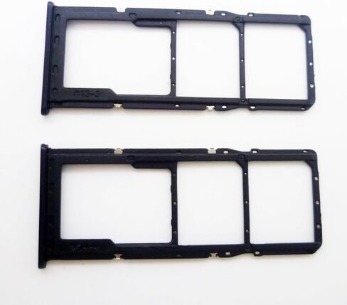 2X Dual SIM Card Tray Holder Slot Replacement Compatible with Samsung Galaxy A21S SM-A217M/DS 6.5 inch (Black) in Saudi Arabia