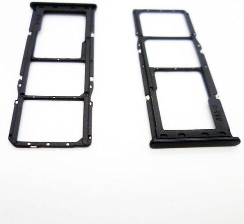 2X Dual SIM Card Tray Holder Slot Replacement Compatible with Samsung Galaxy A21S SM-A217M/DS 6.5 inch (Black) in Saudi Arabia