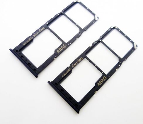 2X Dual SIM Card Tray Holder Slot Replacement Compatible with Samsung Galaxy A21S SM-A217M/DS 6.5 inch (Black) in Saudi Arabia