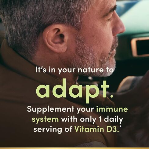 Nature's Bounty Vitamin D3, immune and bone support, 5000IU, Softgels, 150 Ct in Kuwait