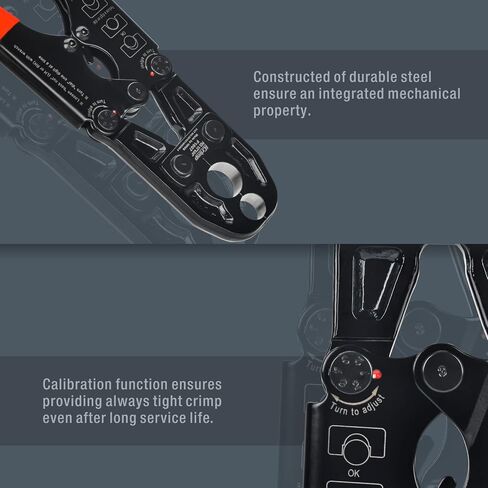 iCrimp IWS-1234N Pex Pipe Crimping Tool, Plumbing Tool with Convertible 1/2" and 3/4" Jaws for Copper Ring, meets ASTM 1807 Standard in Saudi Arabia