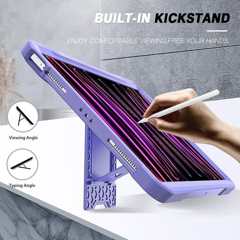 ZtotopCases for iPad Pro 11 Case 4th/3rd/2nd Generation 2022/2021/2020 with Pencil Holder, Full Body Protective Rugged Cover with Built-in Screen for iPad Pro 11 Inch iPad Case 4th/3rd/2nd Gen, Black in Saudi Arabia