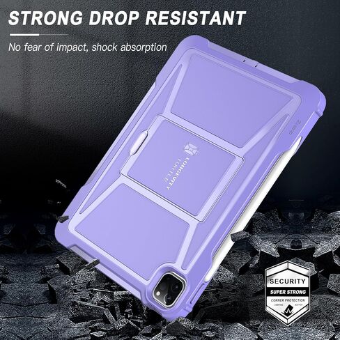 ZtotopCases for iPad Pro 11 Case 4th/3rd/2nd Generation 2022/2021/2020 with Pencil Holder, Full Body Protective Rugged Cover with Built-in Screen for iPad Pro 11 Inch iPad Case 4th/3rd/2nd Gen, Black in Saudi Arabia
