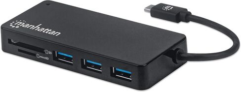 Manhattan 4-Port USB 3.0 Hub – with 5 Gbps Data Transfer, 1A Mobile Device Charging, 8 inch Cable – Compatible with PC, MacBook, Mac Pro, Mac mini, iMac, Surface Pro, Flash Drive - 162746 in Saudi Arabia